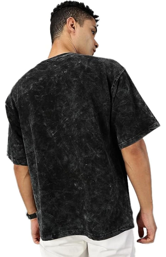 Grey Drop Shoulder T-Shirt for Men | Oversized Casual Streetwear Tee