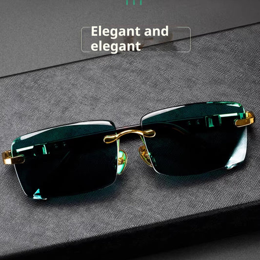 High End Wealth Attracting Dark Green Crystal Glasses