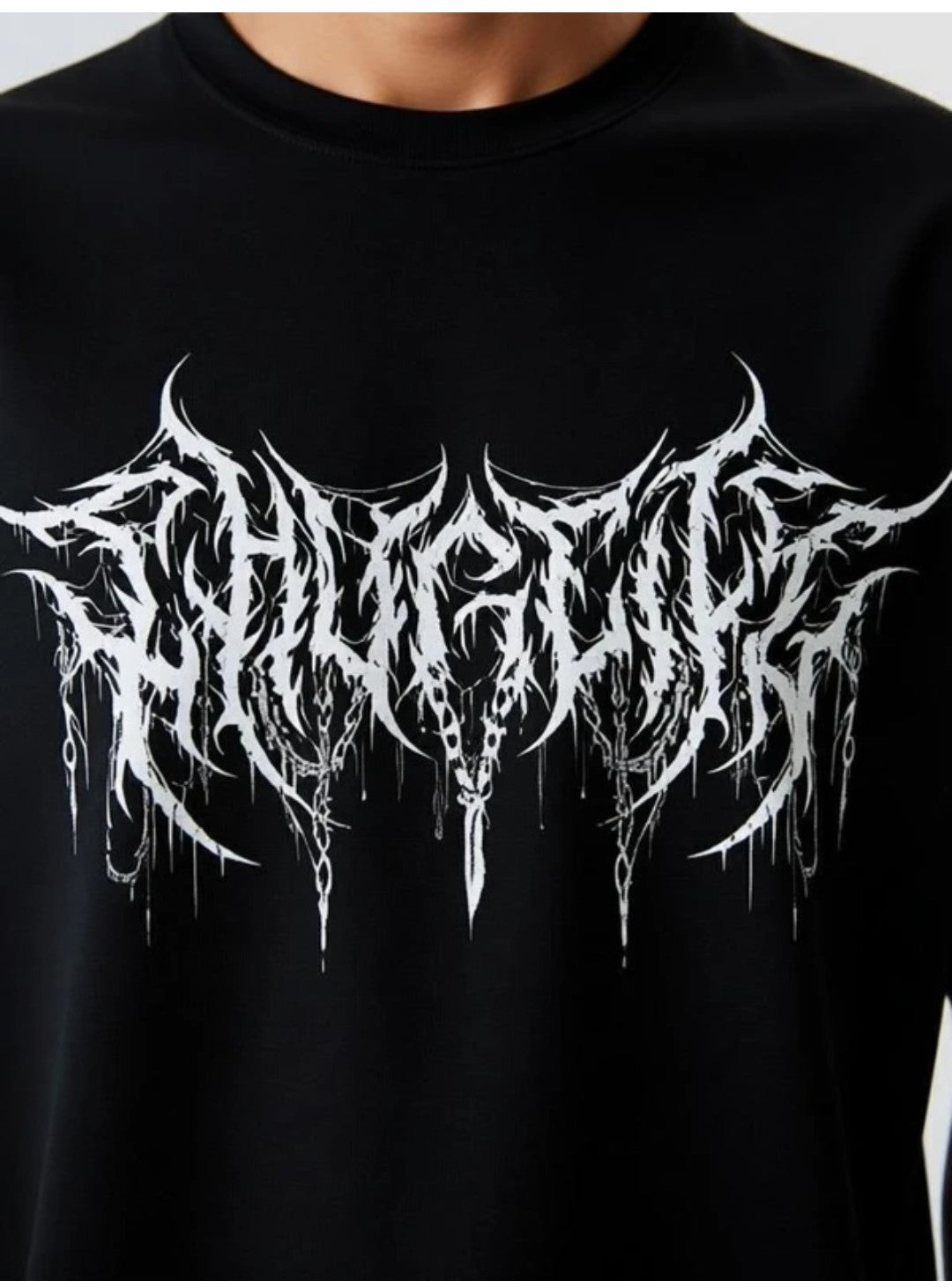 Men’s Black Graphic Oversized T-Shirt (Streetwear Style)